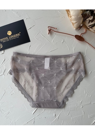 Arya Japon Style Arkası Tül Cut-out Dantel Detaylı Cheeky Külot/s Bej