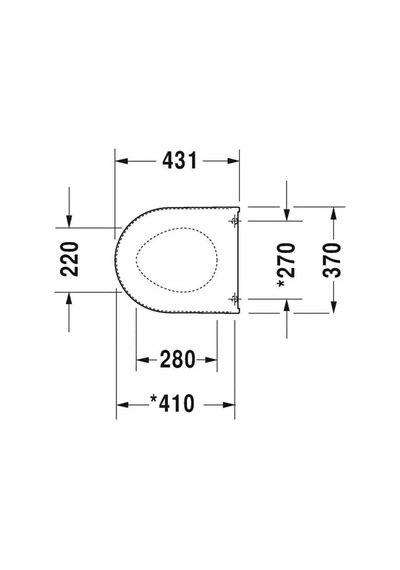 Duravit Me By Starck Klozet Kapağı, Yavaş Kapanır, Compact, Beyaz, 0020190095 Beyaz