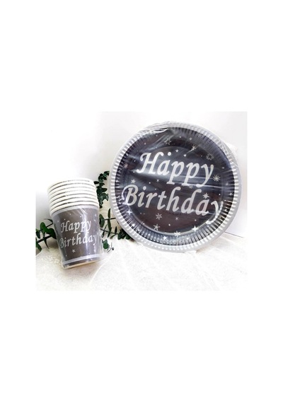 16 Kişilik Happy Birthday Karton ve Tabak Set