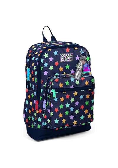Coral High Kız Çocuk Lacivert Yıldız Desenli İlkokul Sırt Çantası Dört Bölme 33209