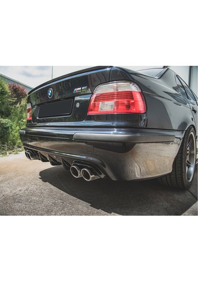 Bmw E39 M5 Difüzör Difizör Plastik Parlak Siyah Sağ Sol Çift Çıkış 5 Serisi Arka-bodykit-ek-karlık