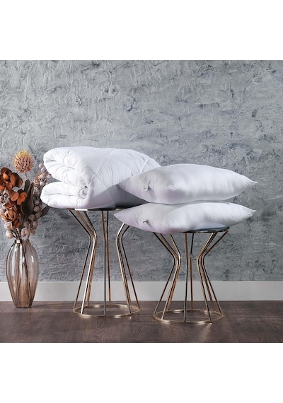 Schafer Microfiber 3 Parça Beyaz Yorgan Yastık Seti Beyaz