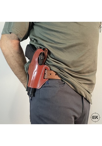 Erolav Beretta F92 Ve Yavuz 16 Uyumlu Taba Deri Yarım Kelebek Silah Kılıfı Taba