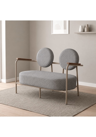 Venüs İkili Koltuk Soft Kumaş Ofis Bekleme Koltuğu Cappuccino Metal İskeletli - Açık Gri Venüs İkili Koltuk Soft Kumaş Ofis Bekleme Koltuğu Cappuccino Metal İskeletli - Açık Gri