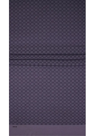 Aker Elegance Monogram Polyester Şal - 1090100 Siyah