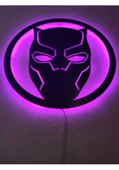 Black Panther Maske Led Işıklı Tablo (523524141)