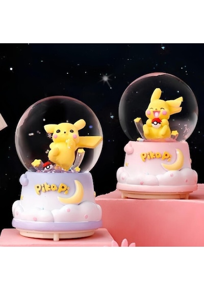 Pokemon Üflemeli Işıklı Müzikli Kar Küresi Orta Boy