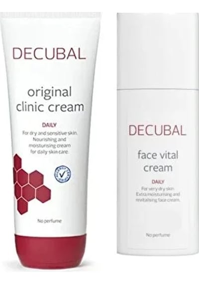 Decubal Basic Klinik Nemlendirici Krem 250 ML + Face Vital Kuru ve Hassas Ciltler İçin Ekstra Besleyici Krem 50 ML