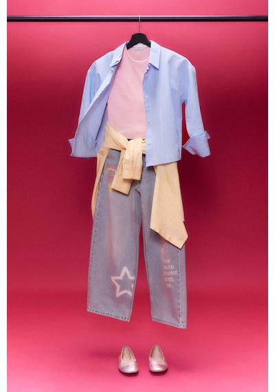 Defacto Baggy Fıt Jean Pantolon Kız Çocuk H0385a826smnm39 Mavi-nm39