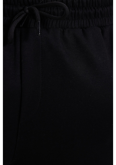 Tudors Erkek Siyah Baggy Fit Rahat Kesim Modal Kumaş Soft Doku Beli Bağcıklı Yan Cepli Eşofman Altı-46289