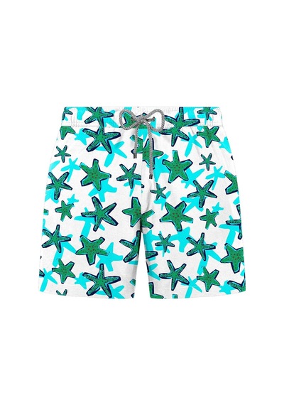John Frank All Over Starfish Erkek Mayo Şort jfsssw57-starfish-white-13548 001