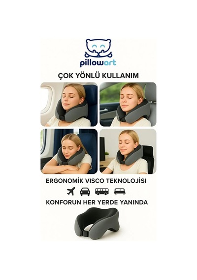 Visco Ortopedik Seyahat Yastığı Visco Boyun Destekli Seyahat Yastığı