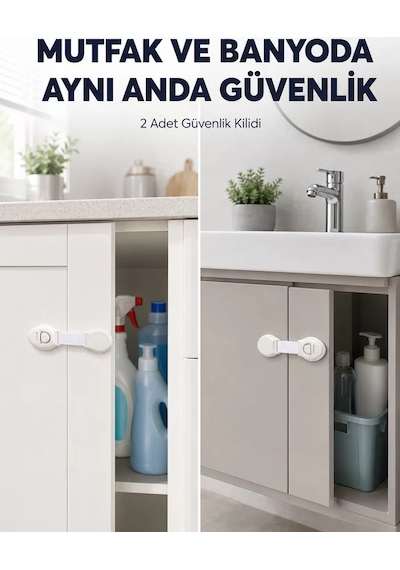 Hepsi 2'li Dolap Ve Çekmece Güvenlik Kilidi Seti Najmaddin Diğer