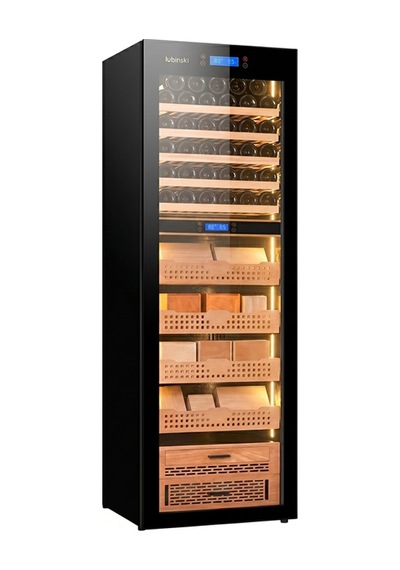 Lubinski Siyah Tek Kabin Elektronik Puro Dolabı - Şarap Dolabı Cw1800 Lb-045