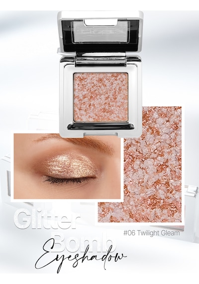Mücevher Parlaklığında Yoğun Pigmentli Tekli Far Cre'ars Glitter Bomb Eyeshadow 06 Twilight Gleam 86898529