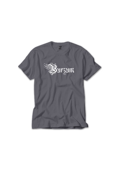 Burzum Design Logo Gri Tişört