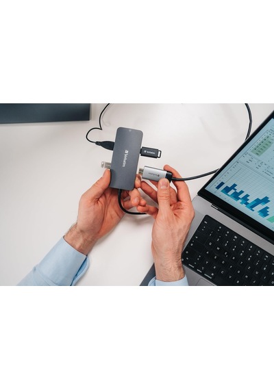 Usb-c Pro Multiport Hub 5'i 1 Arada, Çoklu Bağlantı Noktalı Adaptör, Usb-c, Hdmı, Rj45, Usb-a V