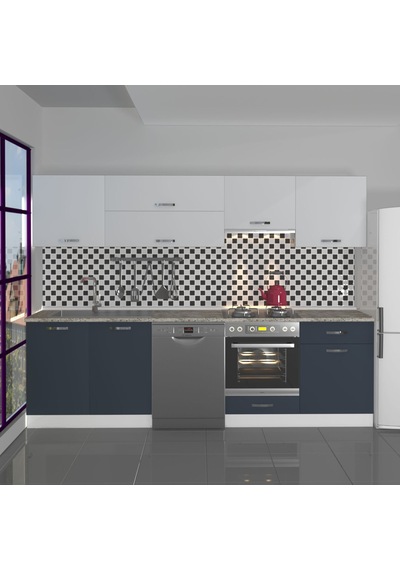 Decoraktiv Elite 280y Ankastre Fırın Modüllü Mdf Hazır Mutfak Dolabı - Tezgah Dahil - Antrasit - Buz Gri Diğer Decoraktiv Elite 280y Ankastre Fırın Modüllü Mdf Hazır Mutfak Dolabı - Tezgah Dahil - Antrasit - Buz Gri Diğer