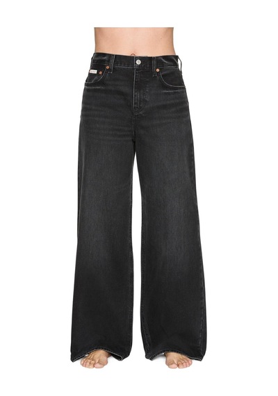 Calvin Klein Kadın The Wide Leg Evening Siyah Jean-12756 Siyah