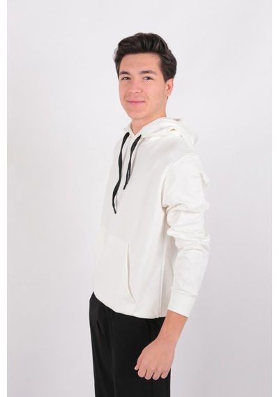 Five Pocket Fp24b2099 Erkek Kapüşonlu Sweatshirt Off White