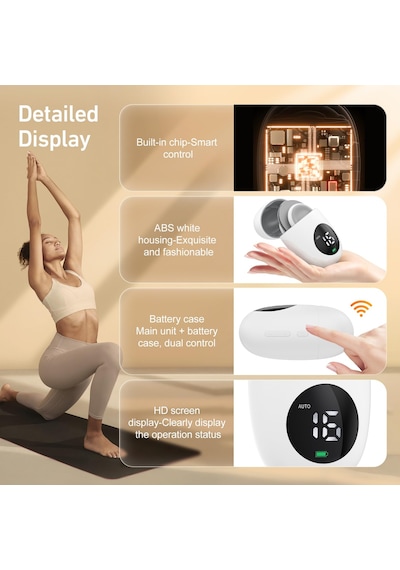 Makoxyin Health Expert Lcd Ekranlı Ve Şarj Kutulu Taşınabilir Masaj Cihazı