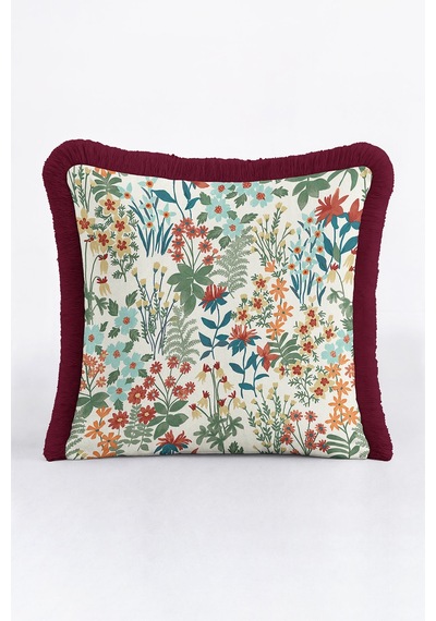 Çiçek Bahçesi Şıklığı Saçaklı Yastık Kılıfı - Doğal Botanik Vintage Kırmızı Püsküllü Kırlent Kılıfı Dumanlı Limon Sarısı Çiçek Bahçesi Şıklığı Saçaklı Yastık Kılıfı - Doğal Botanik Vintage Kırmızı Püsküllü Kırlent Kılıfı Dumanlı Limon Sarısı