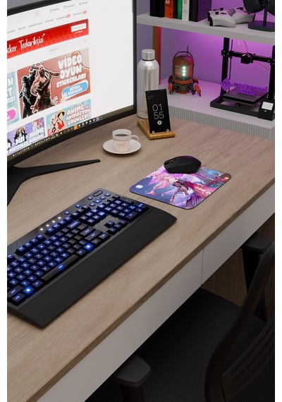 Yae Miko Genshin Impact Anime Gacha V5 - 22x18 Gaming Mouse Pad Fare Altlığı