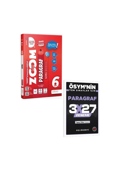Günay 2027 6. Sınıf Paragraf Zoom Serisi Soru Bankası+evp Akademi 3x27 Paragraf Deneme
