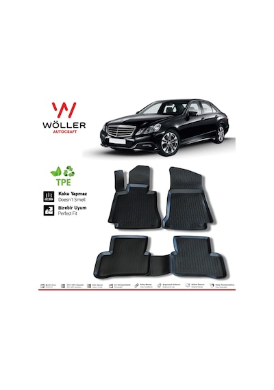 Mercedes E Serisi W212 Paspas 2009 2016 3D Havuzlu Wöller Paspas