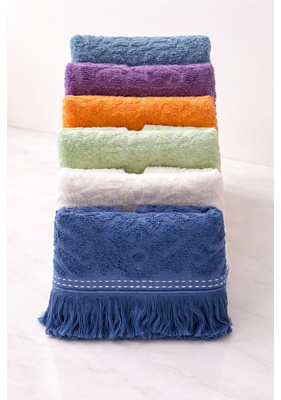 Mutfak-el Havlusu,6 Adet, 30x47 Cm, Renkli Kurulama Havlusu, 6 Parça, Düğün,nişan,kına İçin Indigo Mavi,beyaz,yeşil,soft Turuncu,lila,a.mavi