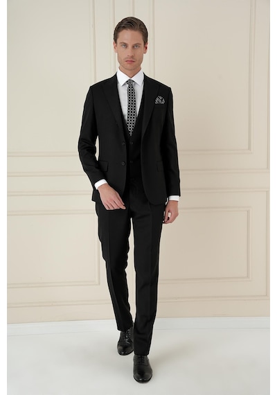 Efor Tk 907 Slim Fit Siyah Spor Takım Elbise Siyah