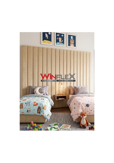 Winflex 12 Li Dikey Akustik Kumaş Panel 10x210 Cm Krem