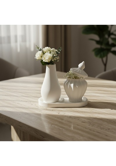 3'lü Elegance Vazo Seti Premium Set