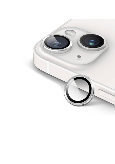 Apple Uyumlu iPhone 14 / 14 Plus İçin Ipg Kamera Lens Koruyucu - Gümüş