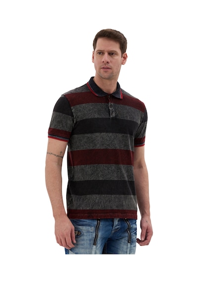 Cipo & Baxx Erkek Çizgili Polo Yaka Tişört Slim Fit Pamuklu Günlük Şık T-shirt Ct859 Ant