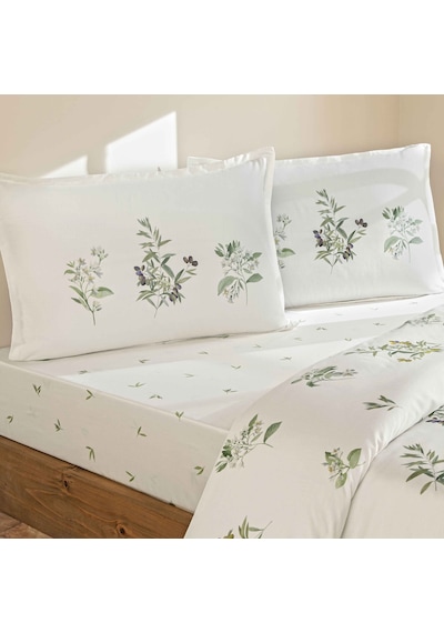 Linens Allday Oliva Pamuk Saten Çift Kişilik Nevresim Takımı Beyaz Beyaz