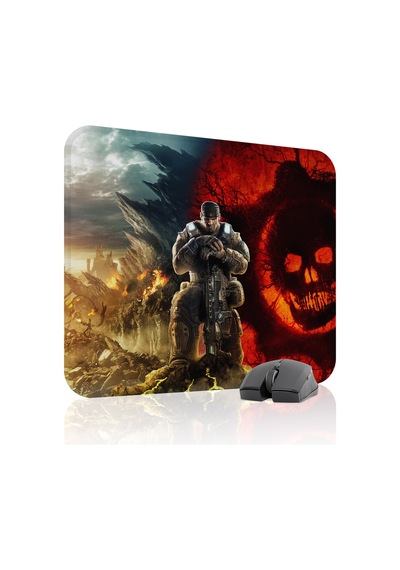 Gears Of War Kaymaz Dikişli Kauçuk Oyuncu Mousepad V1 - 48x40 Xl Gaming Mouse Pad Fare Altlığı