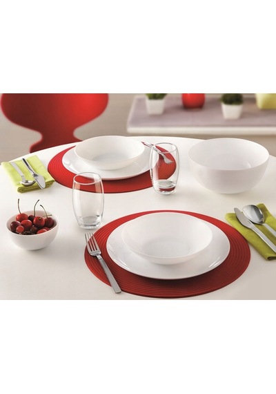 Diwali Temperli Tatlı Tabağı 19 Cm 6lı Beyaz