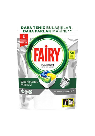 Fairy Bulaşık Makinesi Tableti Platinum 50'li