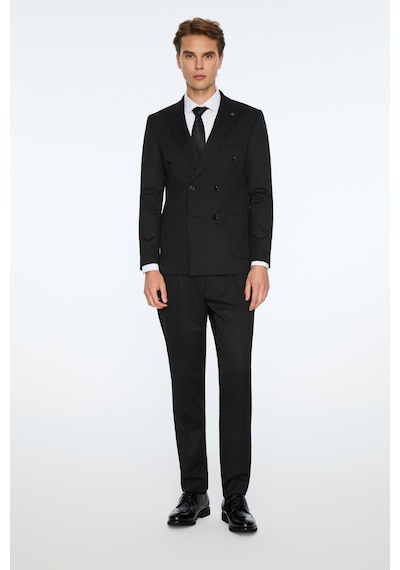 Morven Erkek Siyah Poliviskon Trend Düz Slim Fit Sivri Yaka Kruvaze Takım Elbise 26ms001026001 Siyah Morven Erkek Siyah Poliviskon Trend Düz Slim Fit Sivri Yaka Kruvaze Takım Elbise 26ms001026001 Siyah
