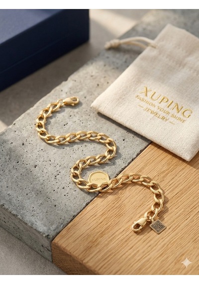Xuping Gold Vip Seri Doç Zincir Kadın Bileklik Altın - Çelik