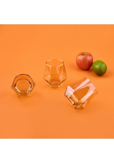 Perottii Harper 6'lı Cam Bardak - Amber - 320 Ml Renkli