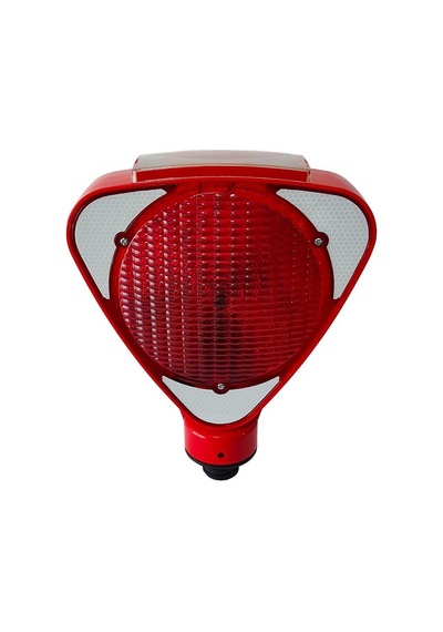 Solar Üçgen Flaşörlü - Plastik Ağırlıklı Yol Dikmesi Seti 11x148 Cm-478