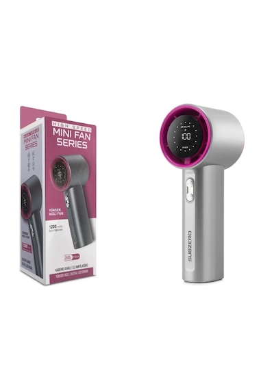 Subzero Fw44 Kademe Ayarlı Dijital Göstergeli Yüksek Hızlı Usb Şarjlı El Fanı