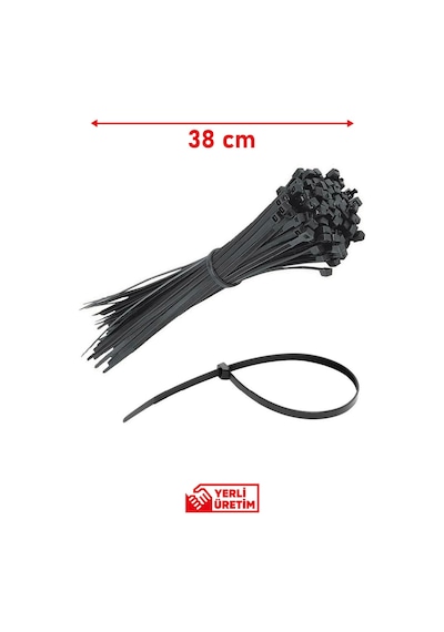 Zenith 8x380 Beyaz Kablo Bağı 100 Adet Dayanıklı Plastik Cırt Kelepçe