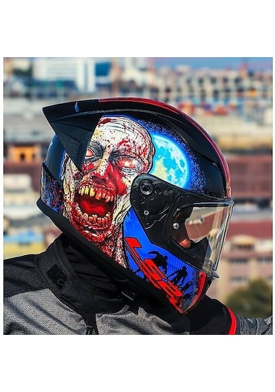 Ls2 Rapıd 2 Race Zombıe Fullface Motosiklet Kaskı Siyah