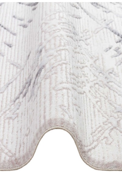 Etro Dekoratif Modern Akrilik Makine Halısı Et05 Gri Krem-gri