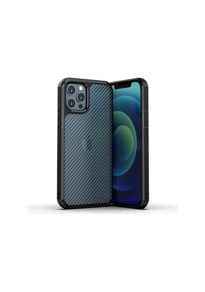 Apple Uyumlu iPhone 12 Pro Max Kılıf Zore İnoks Kapak Siyah