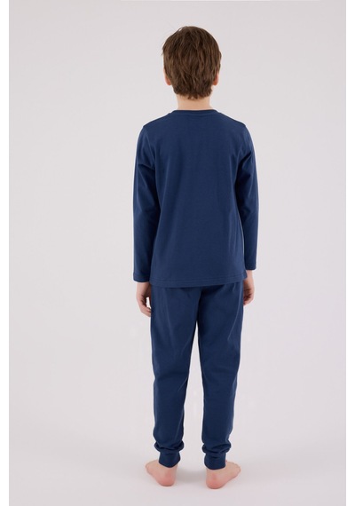 U.S. Polo Assn. Erkek Çocuk Mavi Pijama Takımı 5274-48769 Mavi