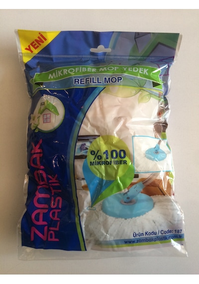 Zambak Dönerli Temizlik Kovasi Yedek Mop Mikrofiber